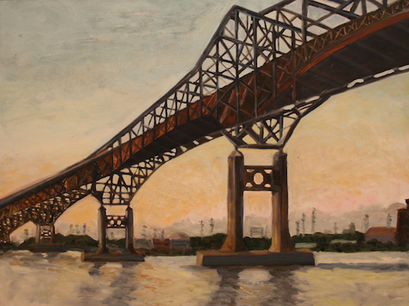 A painting of the Pulaski Skyway