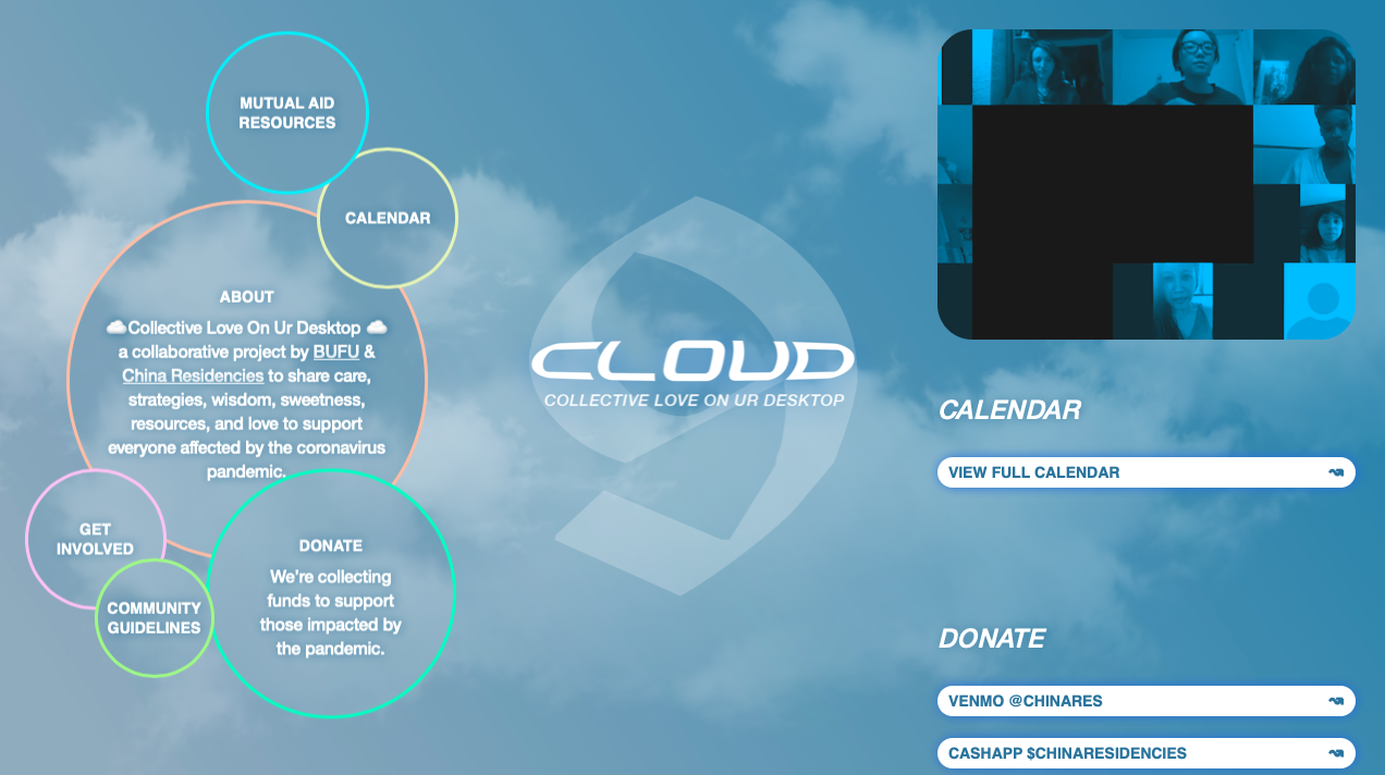 Screen grab of the Cloud website