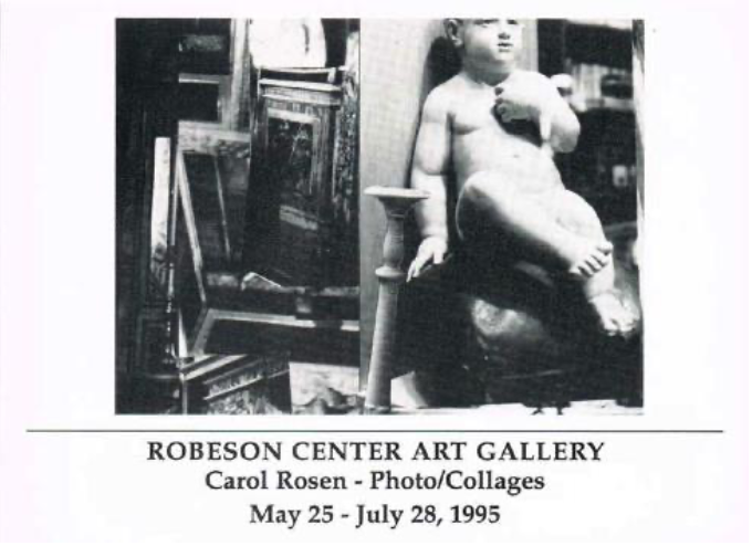 Poster for the 1995 Carl Rosen Photo/Collage exhibition