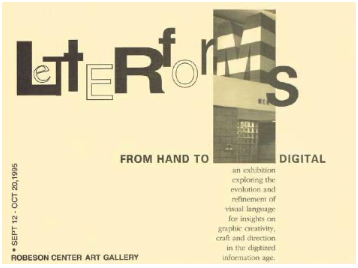 PRG Invite for the exhibition Letterforms